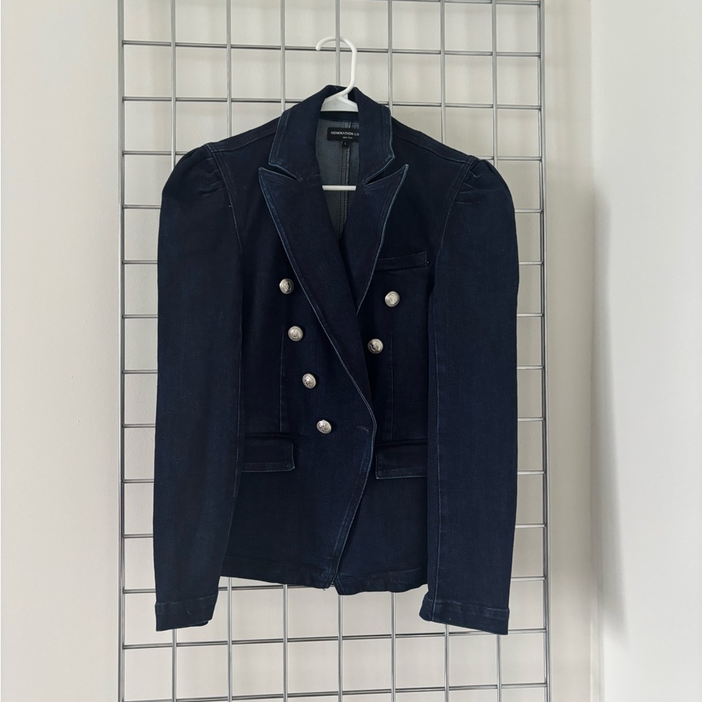 Generation Love Navy Double-Breasted Tailored Blazer